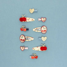 Load image into Gallery viewer, Red Cherries Mini Clips RED