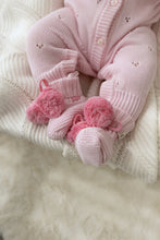 Load image into Gallery viewer, Pink Pom Pom Knit Booties