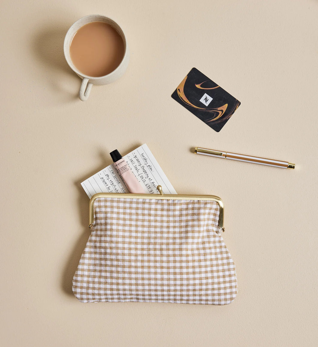 Everything Clutch | Petite | Biscotti Gingham