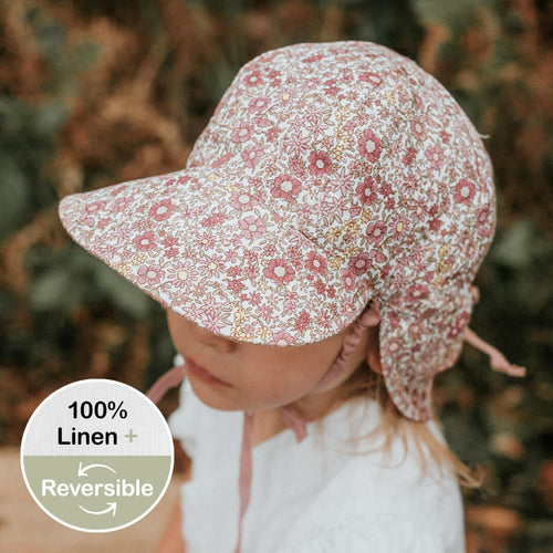 Lounger' Baby Reversible Flap Sun Hat | Ramble/Rosa