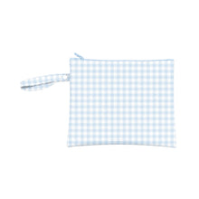 Load image into Gallery viewer, Mermaid Aqua/Blue Gingham Wet Bag Duo