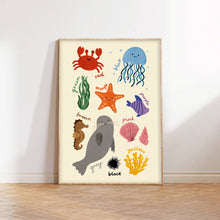 Load image into Gallery viewer, Colours Underwater Print - Modern Educational Kid's Art