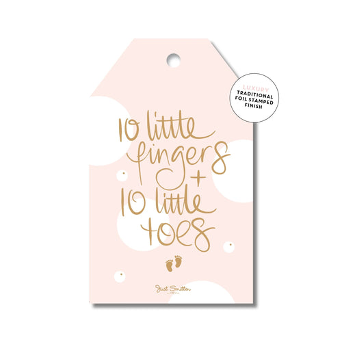 10 Little Fingers PINK | Gift Tag