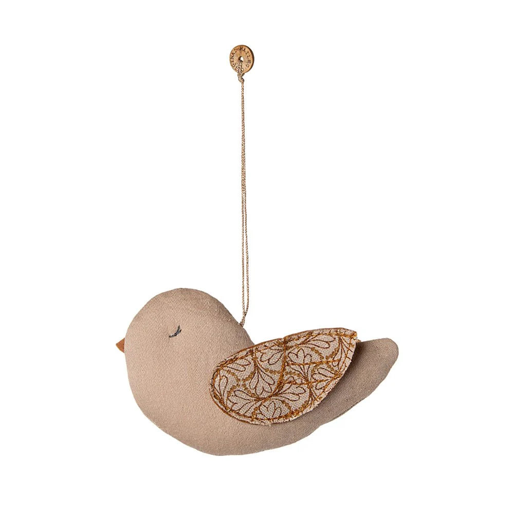 Maileg Bird Ornament Winter Heart Sand