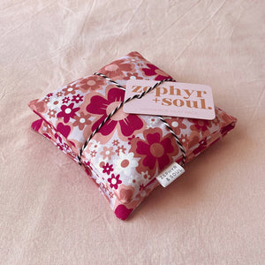 Raspberry Floral Heat Pack