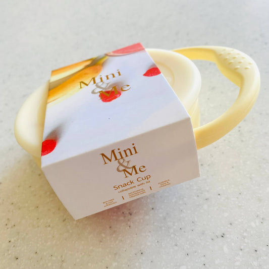 Custard Collapsible Snack Cup with Lid