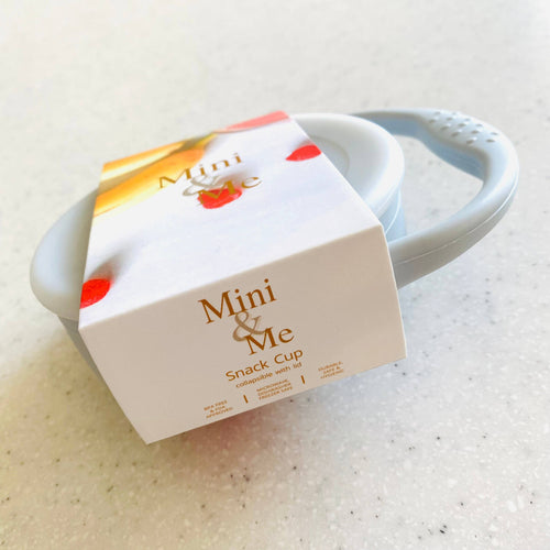 Ice Blue Collapsible Snack Cup with Lid