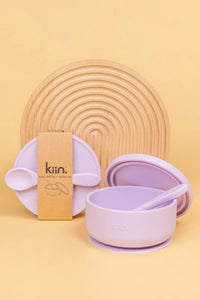 Silicone Suction Bowl with lid + Spoon Set