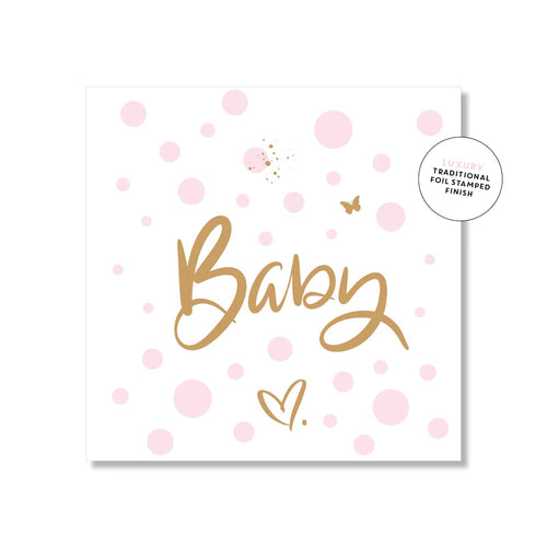 Pink Spotty Baby | Mini Card