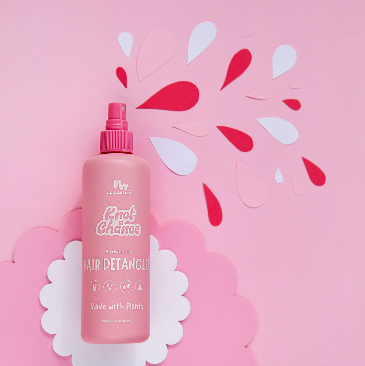 Natural Plant Based Hair Detangler in Strawberry
