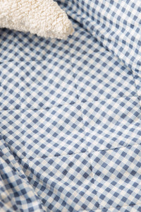 Dusty Blue Gingham Bed Wetting Mat