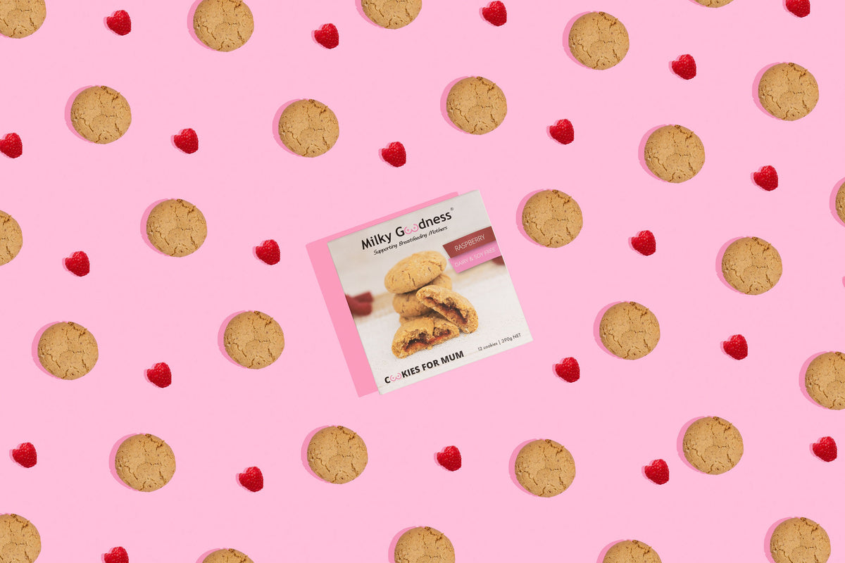Raspberry Lactation Cookies (Dairy and Soy Free)