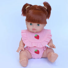 Load image into Gallery viewer, Strawberry Dolls Bib and Diaper Set
