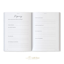 Load image into Gallery viewer, Classic White Linen Baby Memory Book with Keepsake Box