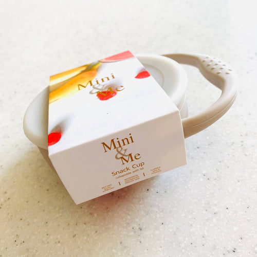 Almond Collapsible Snack Cup with Lid