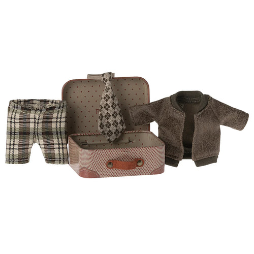 Jacket, Pants and Tie in Suitcase for Grandpa Mouse