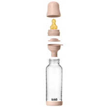 Load image into Gallery viewer, BIBS Glass Bottle Complete Set (2 Pack) 240ml Latex - Blush
