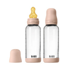 Load image into Gallery viewer, BIBS Glass Bottle Complete Set (2 Pack) 240ml Latex - Blush
