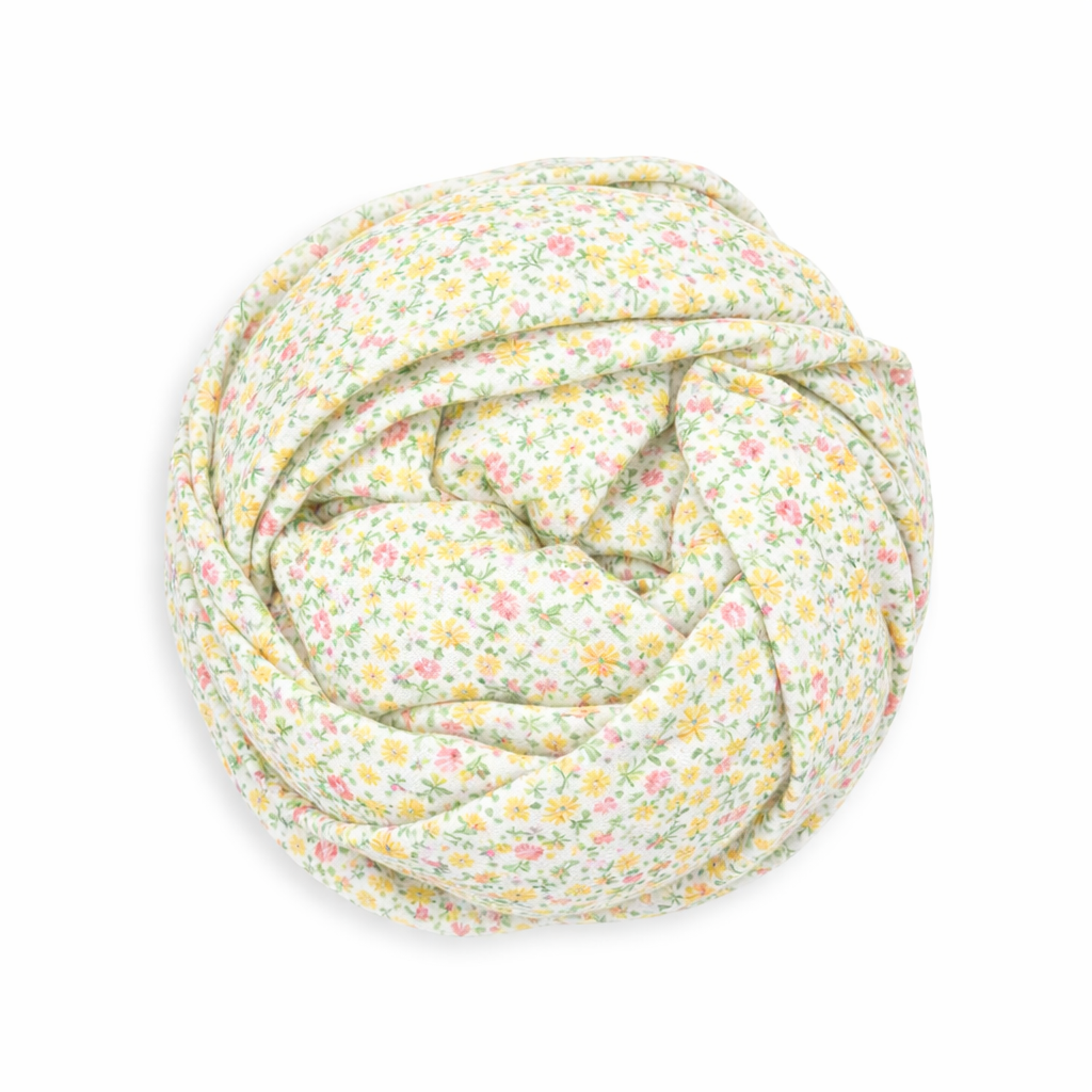 Lemon Floral Muslin Wrap