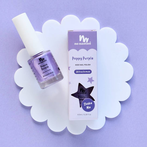 Poppy Purple Water-Based, scratch off Nail Polish for Kids