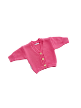 Load image into Gallery viewer, Cardigan | Raspberry SIZE 0-3M and 3-6M