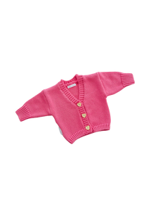 Cardigan | Raspberry SIZE 0-3M and 3-6M