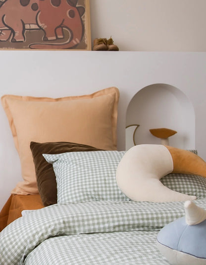 Sage Gingham Waterproof Doona Cover