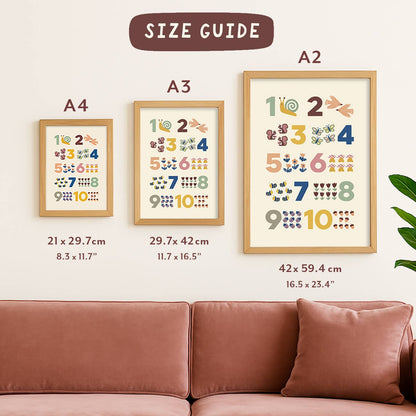 Sweet Dreams Moon Print - Kids Modern Art Gift Decor Nursery: A3