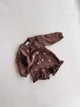 Load image into Gallery viewer, Embroidered Pointelle Romper | Brown Daisy
