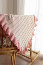 Load image into Gallery viewer, Raised Stripe Frill Blanket | Sweetpea