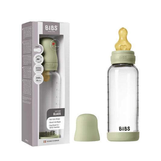Glass Baby Bottle Complete Set Latex | Sage 240ml