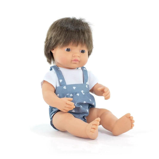 Caucasian Boy Brown Hair - 38cm