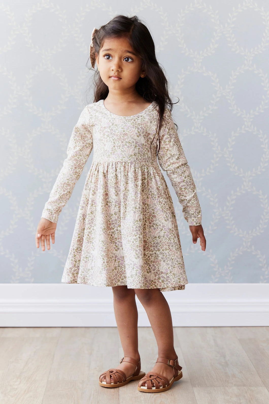 Organic Cotton Tallulah Dress | April Eggnog SIZE 5YR