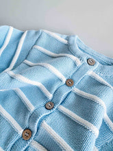 Load image into Gallery viewer, Raised Stripe Full Romper | Arctic
