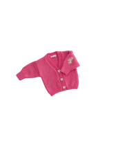 Load image into Gallery viewer, Cardigan | Raspberry SIZE 0-3M and 3-6M