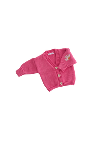 Cardigan | Raspberry SIZE 0-3M and 3-6M