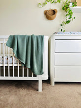 Load image into Gallery viewer, Cable Baby Blanket | Sage