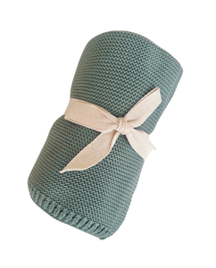 Cable Baby Blanket | Sage
