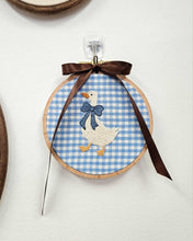 Load image into Gallery viewer, Small Gingham Goose Hoop