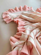 Load image into Gallery viewer, Raised Stripe Frill Blanket | Sweetpea