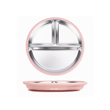 Load image into Gallery viewer, Dusty Pink Stainless Steel and Silicone Suction Plate