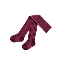 Load image into Gallery viewer, Footed Tights | Burgandy