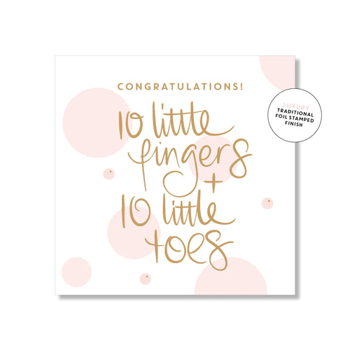 10 Little Fingers + Toes | PINK Mini Card