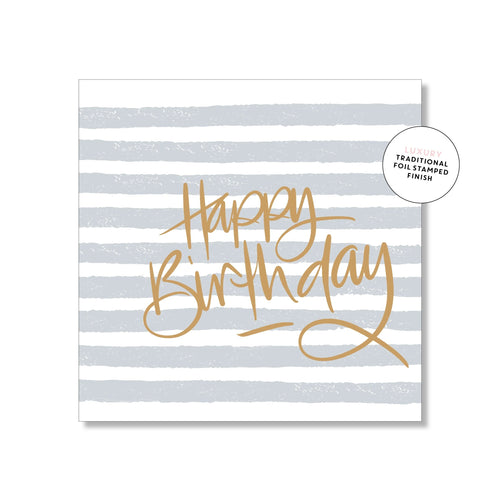 Striped Birthday | Mini Card