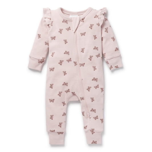 Butterfly Rib Zip Romper SIZE 6-12M and 1YR