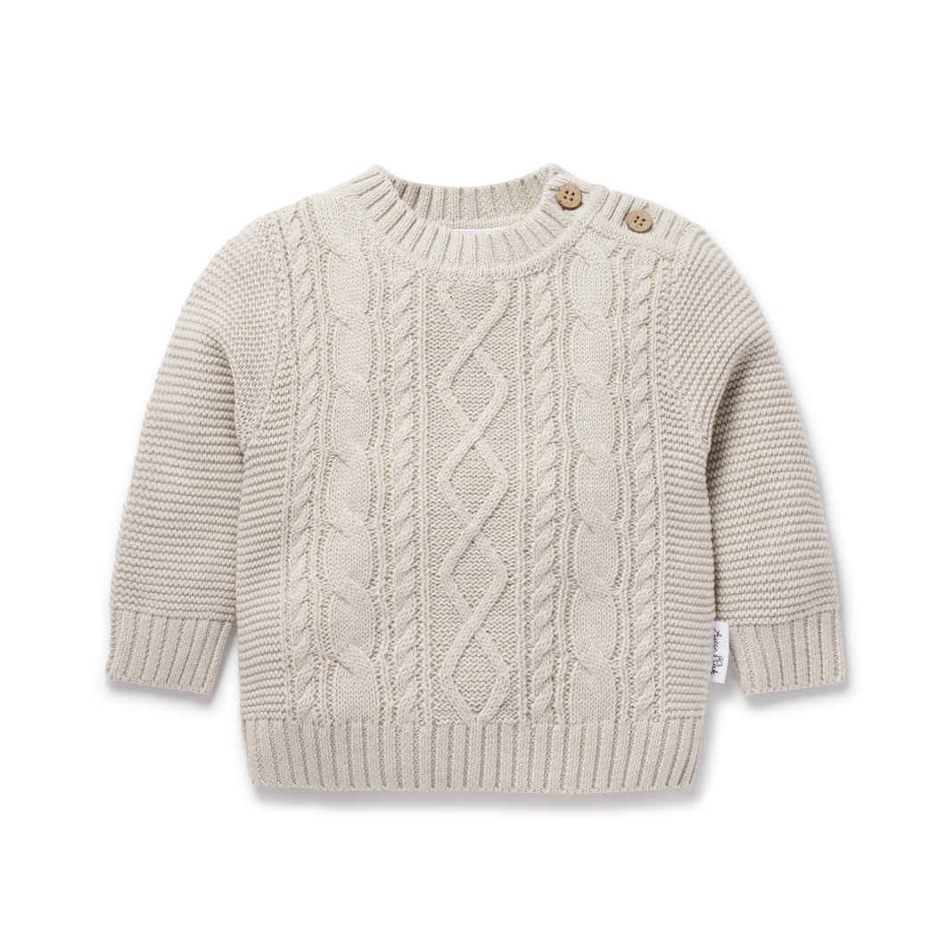 Oat Cable Knit Jumper