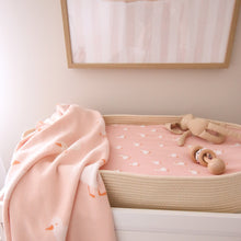 Load image into Gallery viewer, Pink Ducks Organic Fitted Bassinet Sheet/Change Pad Cover