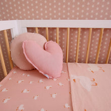 Load image into Gallery viewer, Pink Ducks Organic Fitted Cot Sheet