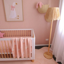 Load image into Gallery viewer, Pink Ducks Organic Fitted Cot Sheet