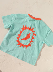 Spicey But Nicey T Shirt | Aqua & Red